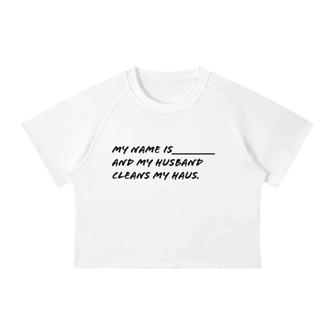 Women's Mineral Wash Raglan Crop T-Shirt